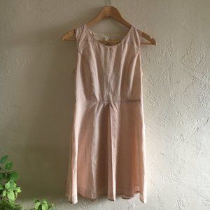 Cotton Pink Sun Dress with Cutout Back